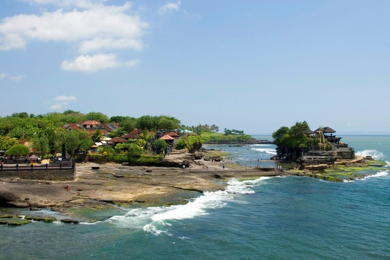 Aerial view of Tanah Lot temple, Bali