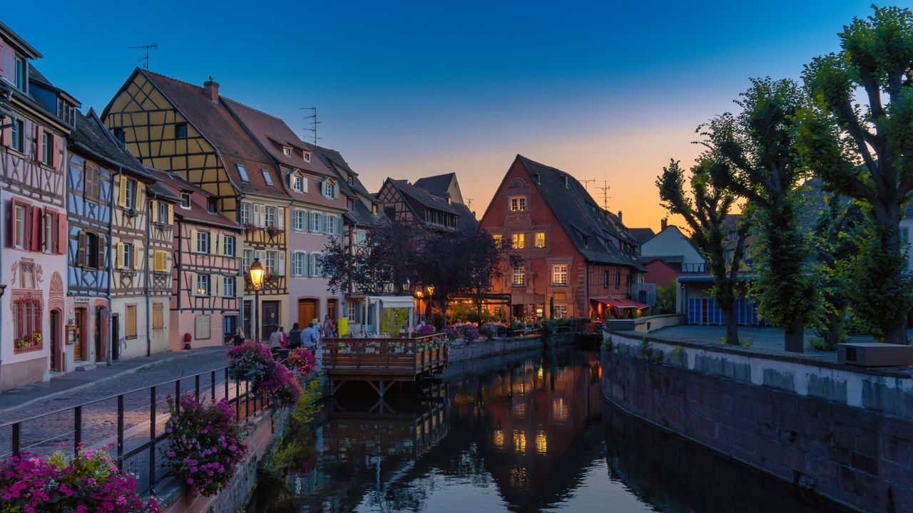 A colourful European old town