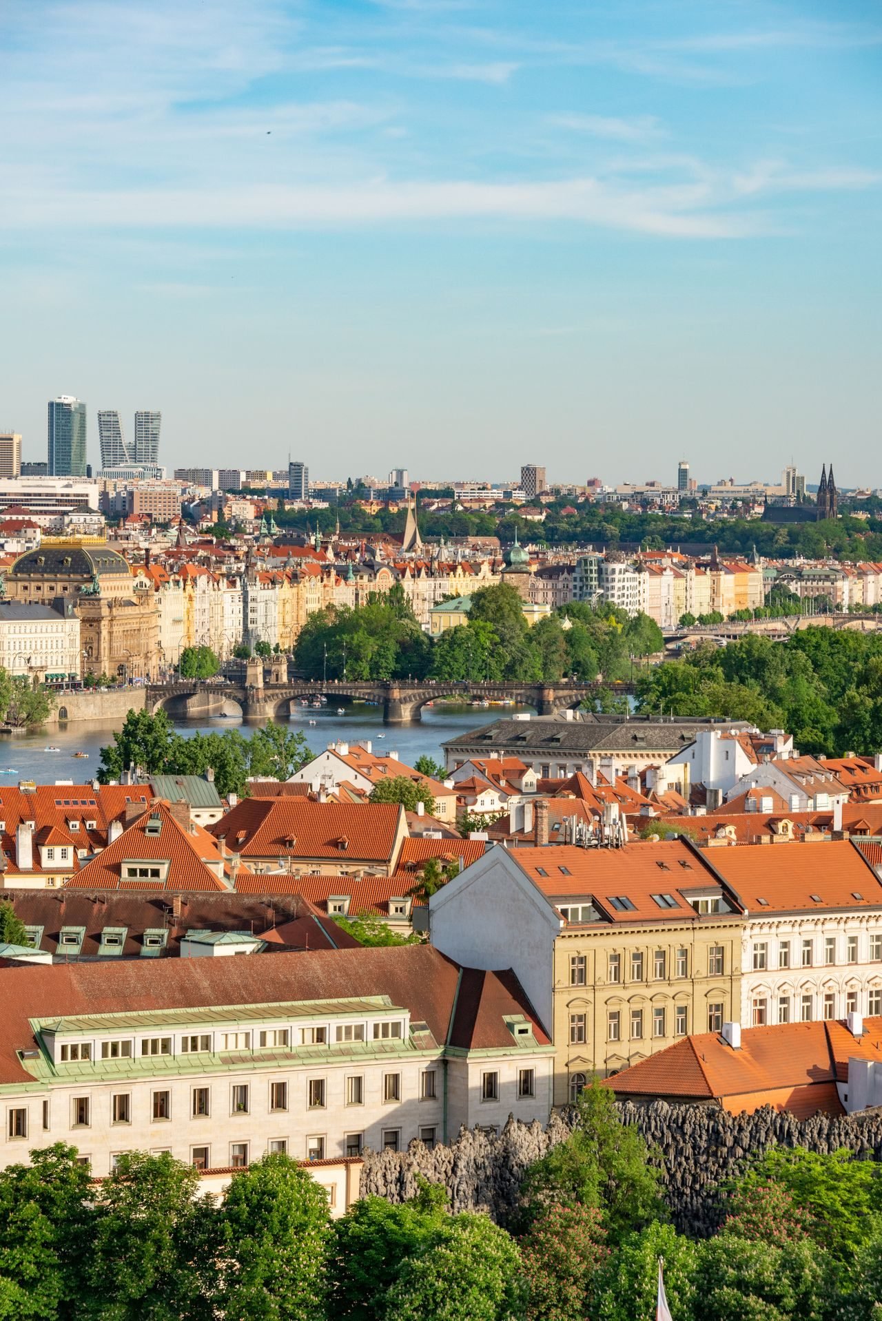 The red rooftops of Prague, Czech Republic