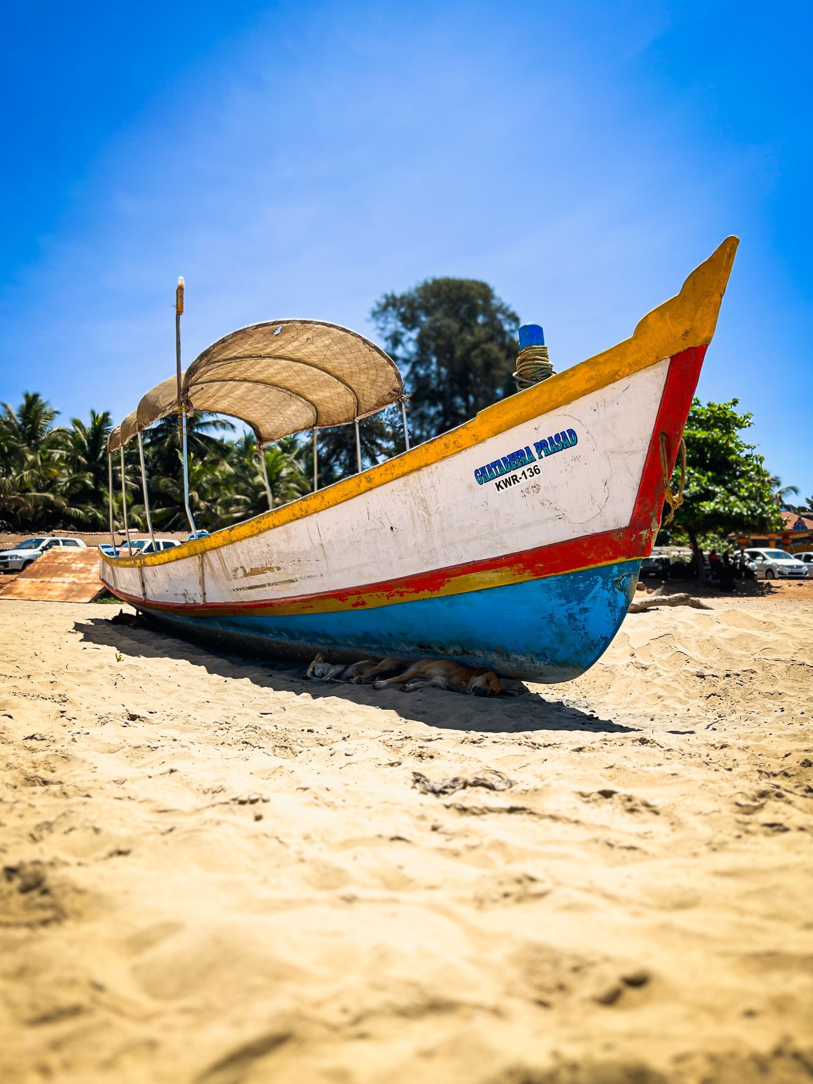Fishing boats on the sands at Gokarna
