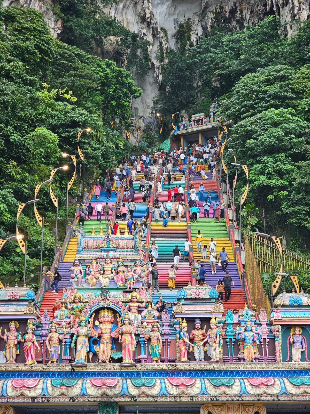 The rainbow steps at Batu Caves, Kuala Lumpur