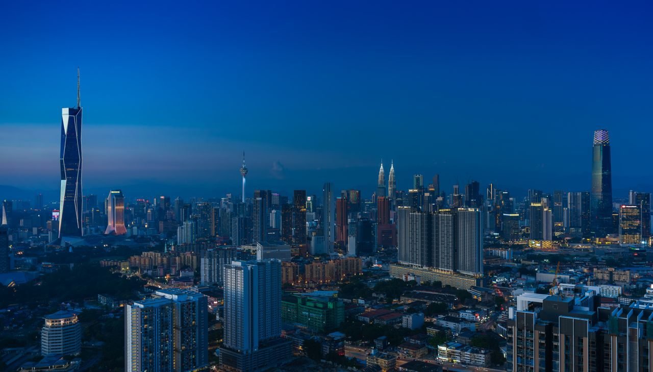 Kuala Lumpur skyline at dusk