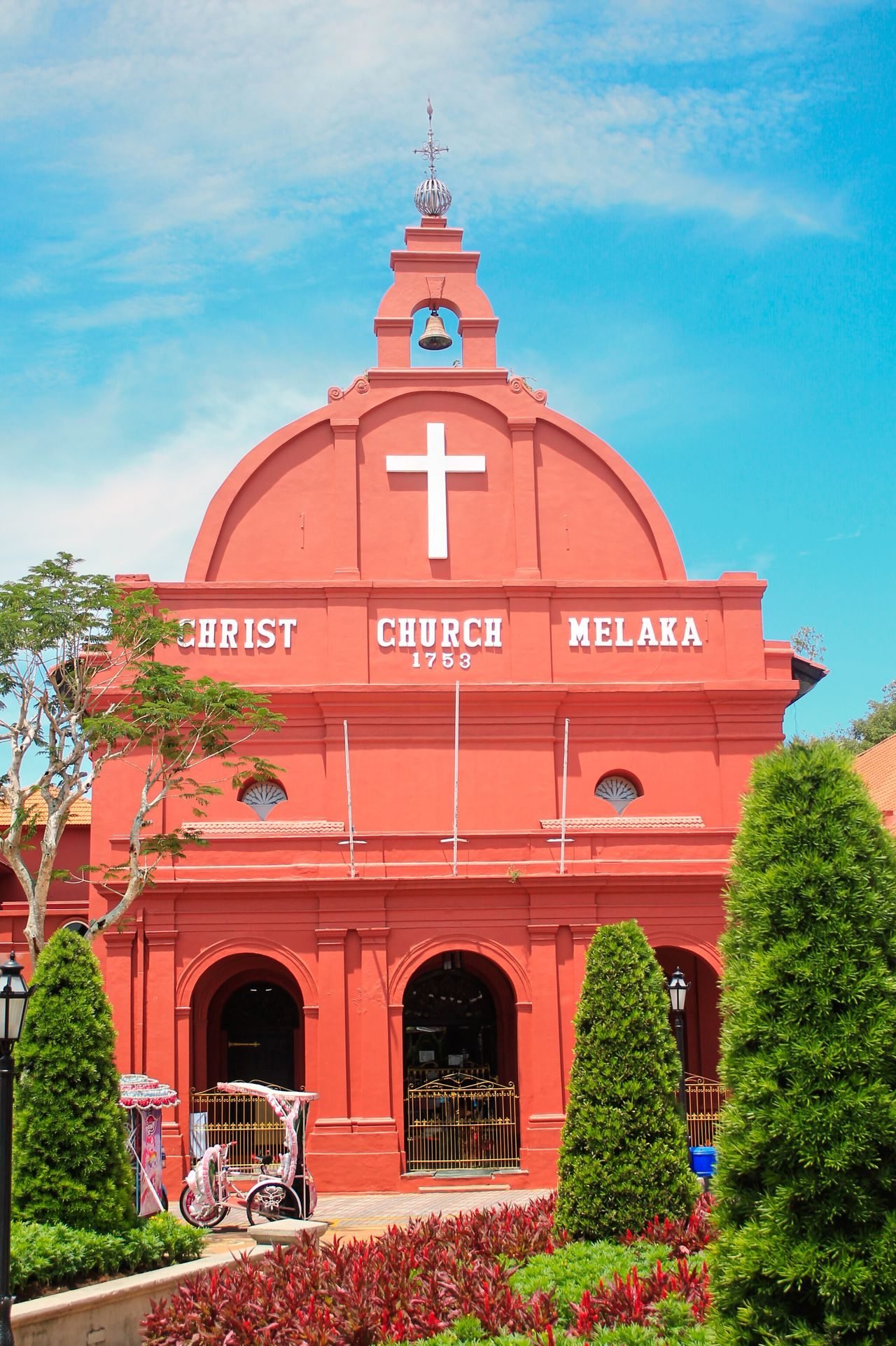 The red Christ Church at Dutch Square, Malacca