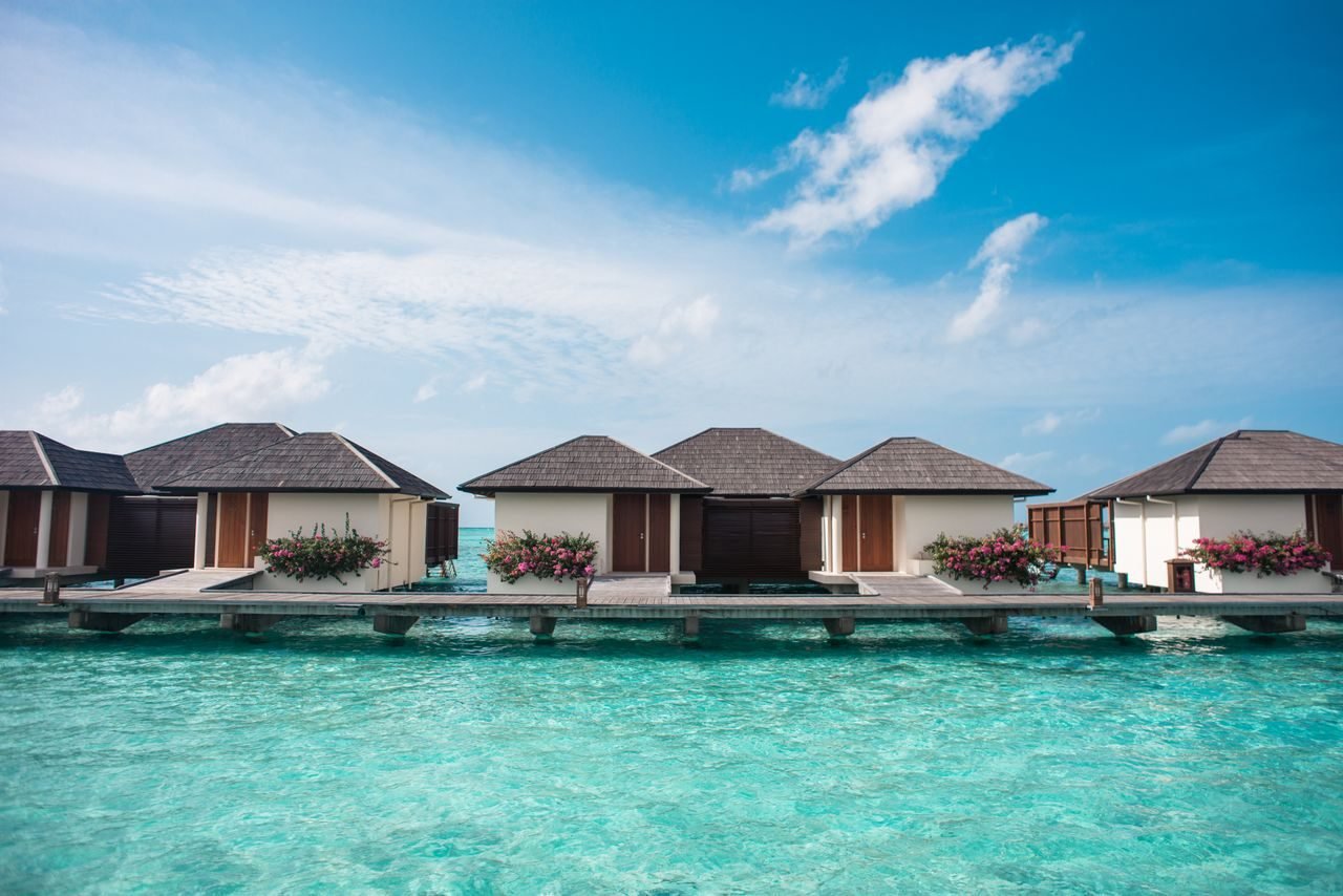 Overwater villas in the Maldives