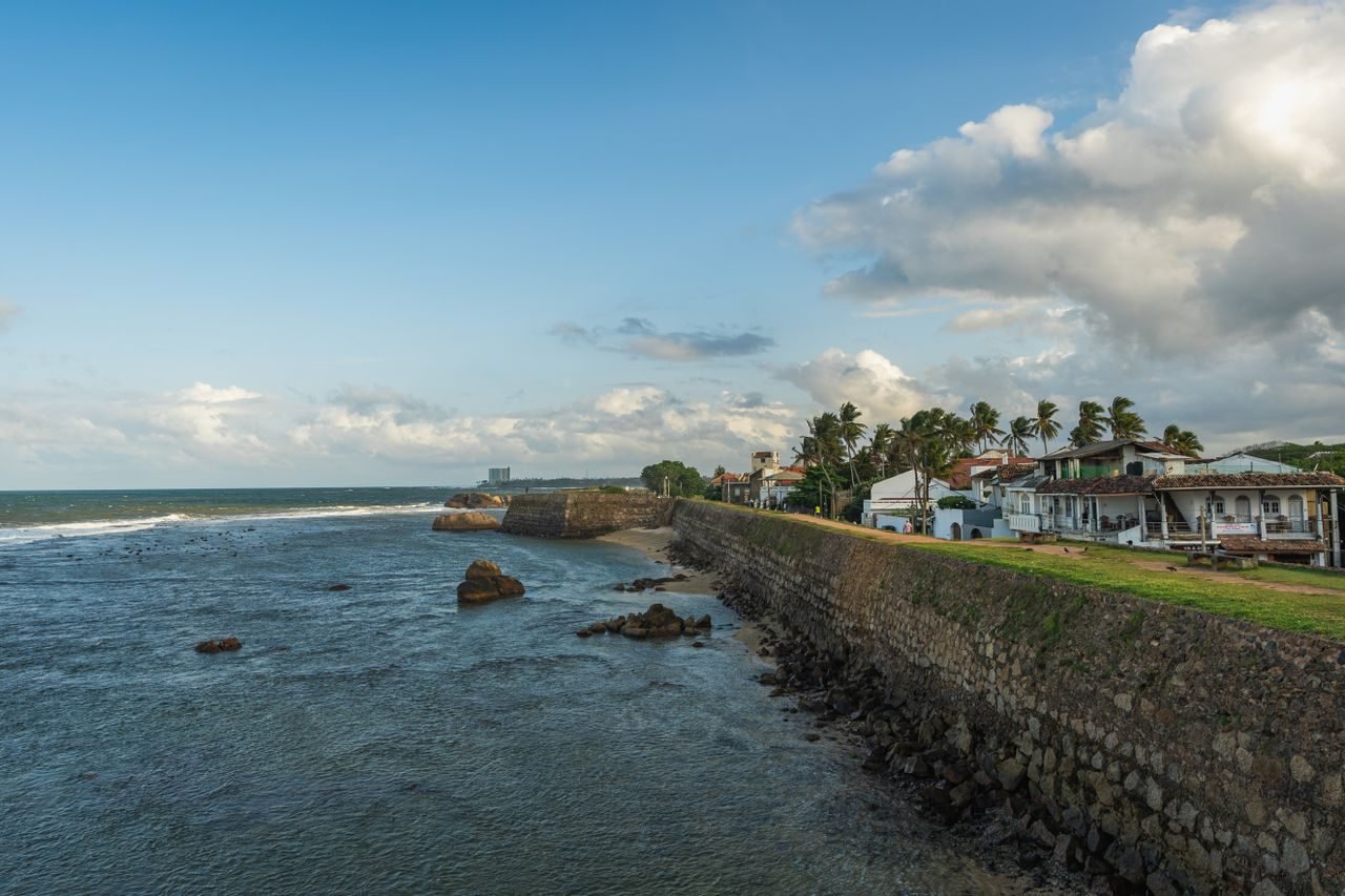 The sea walls of Galle Fort, Sri Lanka