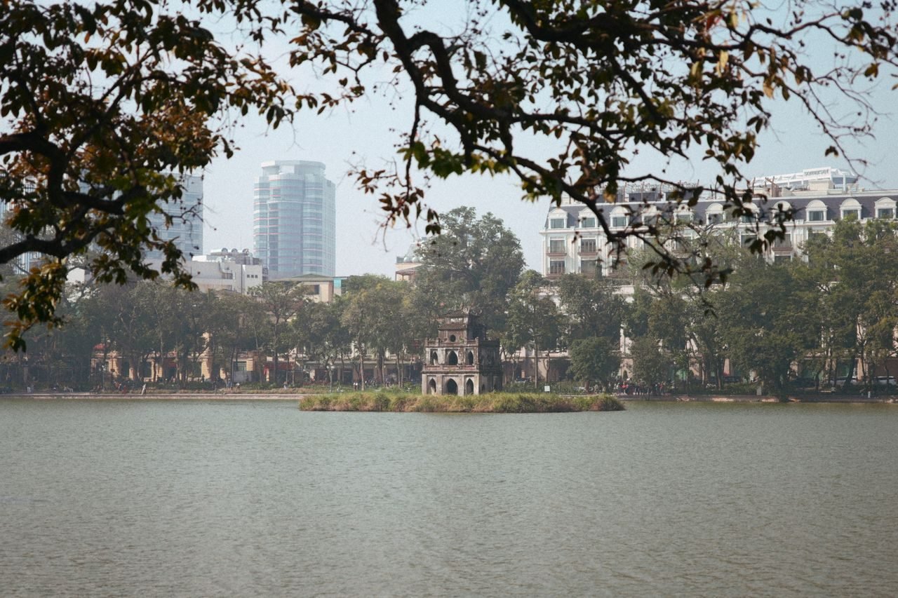 Hoan Kiem Lake and Turtle Tower, Hanoi, Vietnam