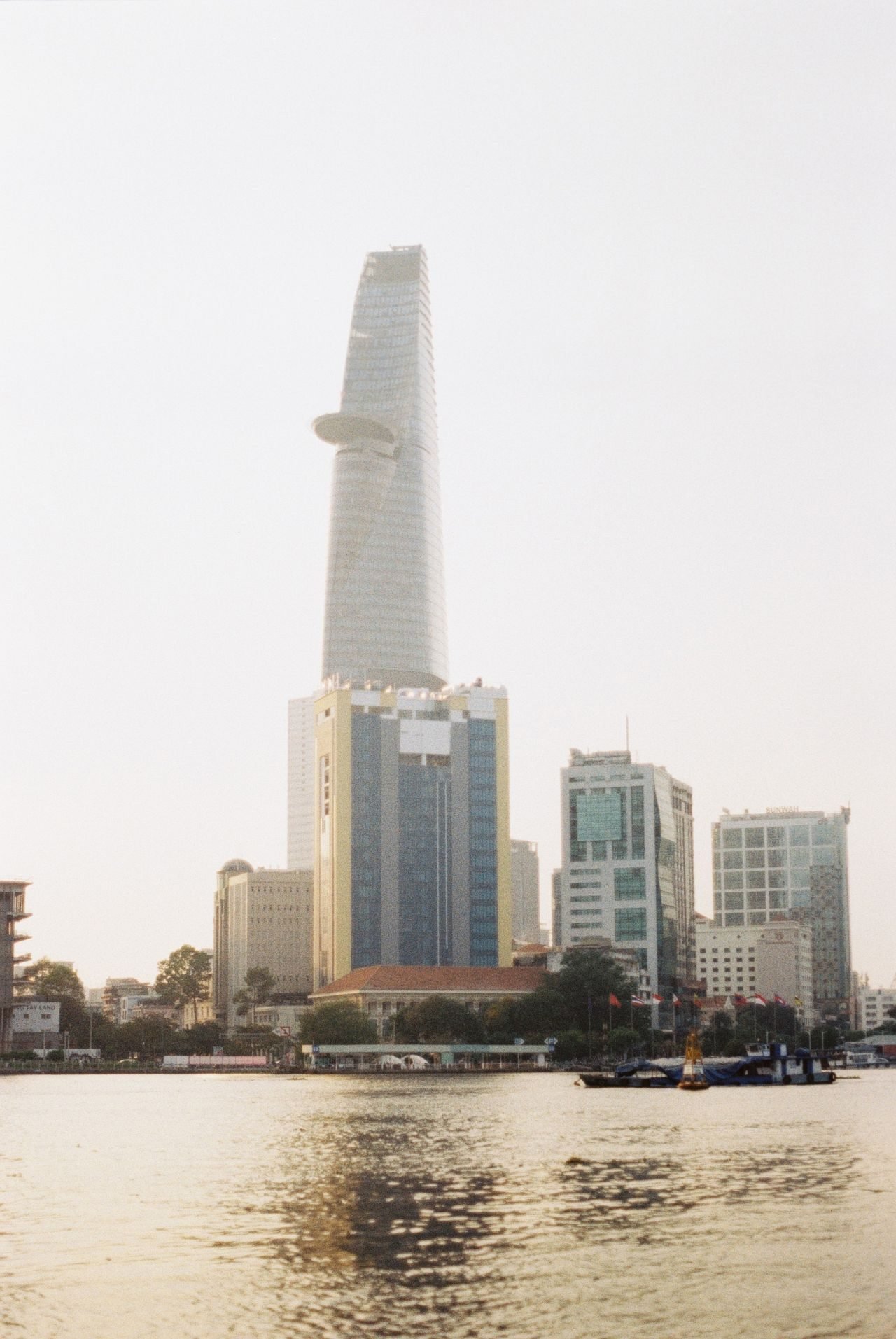 Ho Chi Minh City skyline over the river, Vietnam